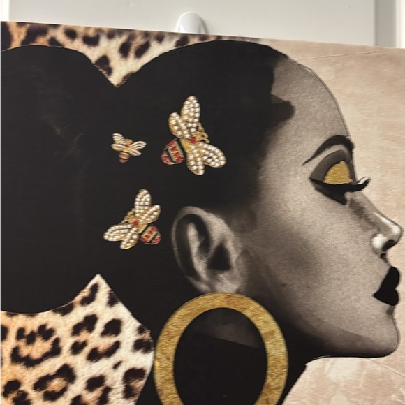 Other - Leopard Print Art with Gold Accents